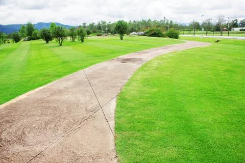Footpaths in the park. 스톡 사진