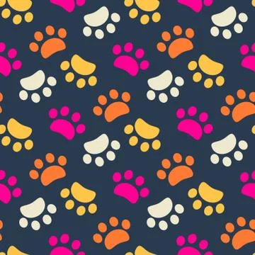 Footprint animals background Stock Illustration
