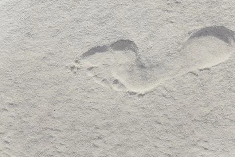 A footprint on the beach Stock Photos