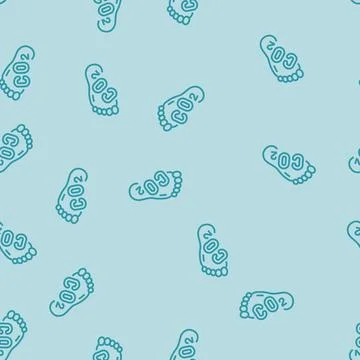 Footprint carbon line seamless pattern Illustrazione stock