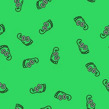 Footprint carbon vector seamless pattern Illustrazione stock