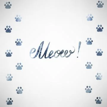 Footprint cat Stock Illustration