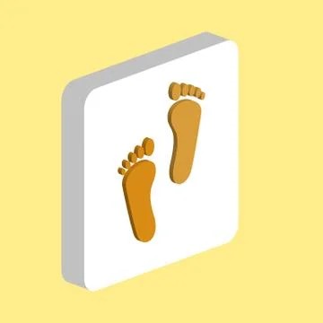 Footprint computer symbol 스톡 일러스트