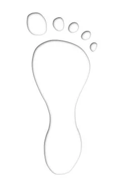 Footprint cutout Stock Illustration