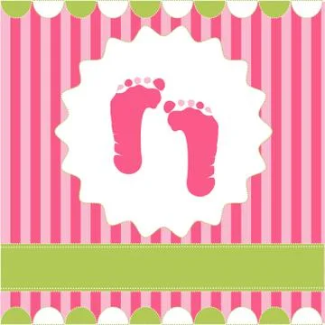 Footprint of girl pattern Stock Illustration