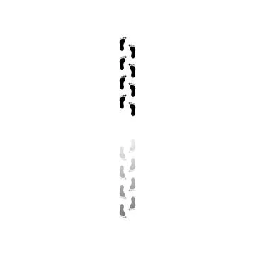 Footprint icon flat Stock Illustration