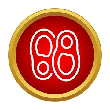 Footprint icon marking walking steps progress Stock Illustration
