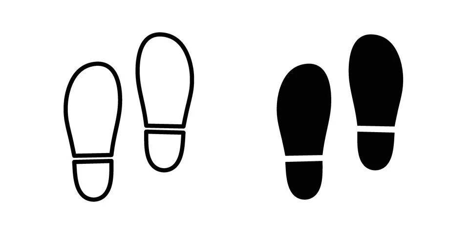Footprint icon set. Vector EPS 10 Illustrazione stock