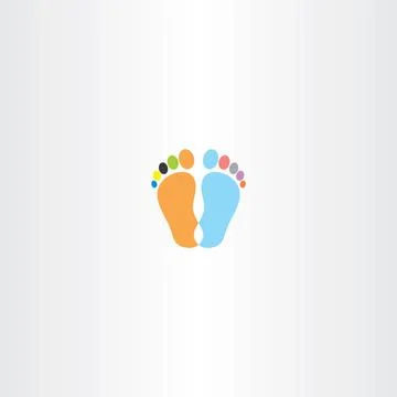 Footprint icon vector design element Stock Illustration