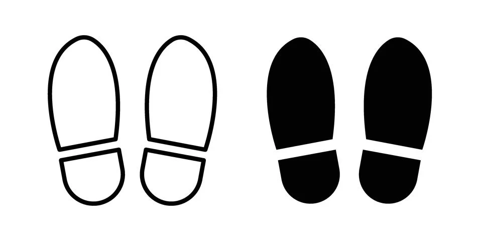 Footprint icon vector design illustrations Illustrazione stock