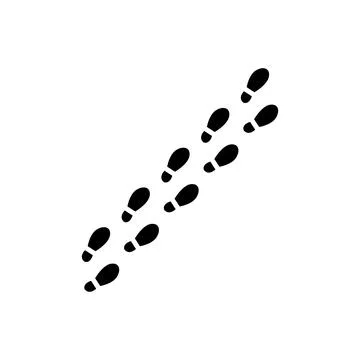 Footprint icon vector Stock Illustration