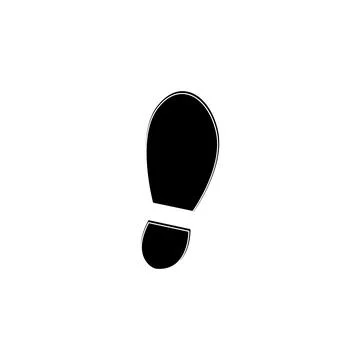 Footprint icon vector Stock Illustration