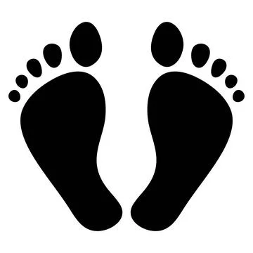 Footprint icon vector illustration Stock Illustration