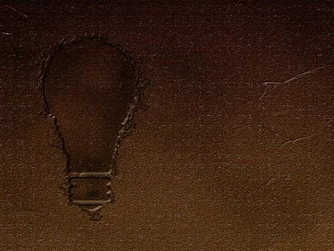 Footprint of a light bulb Stock Illustration