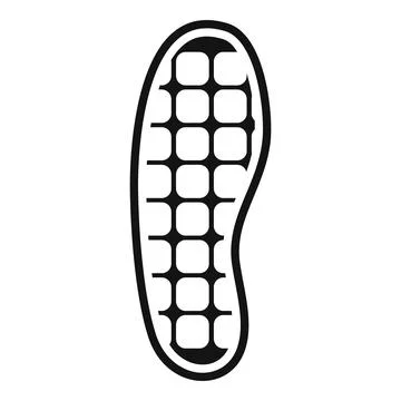 Footprint pattern showing rectangular tread elements Illustrazione stock