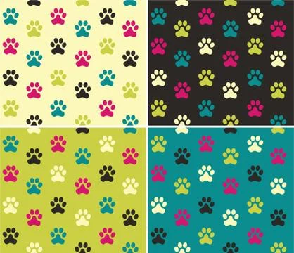 Footprint, seamless backgrounds Stock Illustration