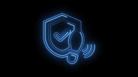 Footprint security neon glow authentication technology access control syste.. Stock Footage 346008056