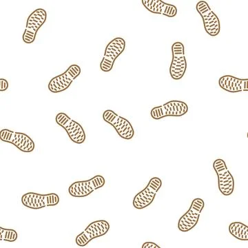 Footprint shoe vector seamless pattern Stock Illustration