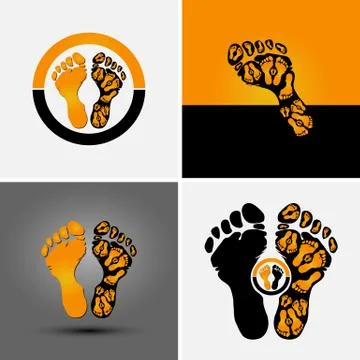 Footprint symbol Stock Illustration