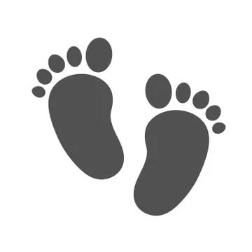 Footprint Vector icon eps 10 Stock Illustration
