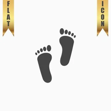 Footprint - vector icon Stock Illustration