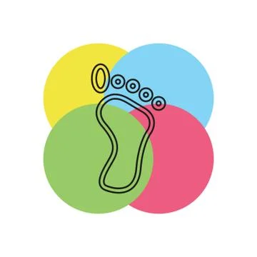 Footprint vector icon Stock Illustration