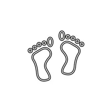 Footprint vector icon Stock Illustration