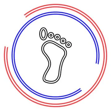 Footprint vector icon Stock Illustration