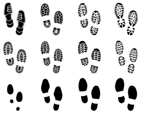 Footprints 5 Stock Illustration