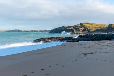 Footprints and splashes Stock Photos