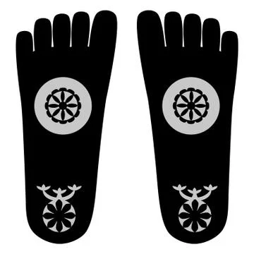 Footprints of Buddha Stock Illustration