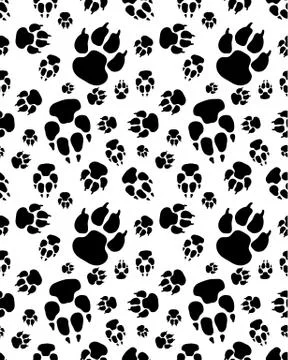 Footprints of dog Stock Illustration