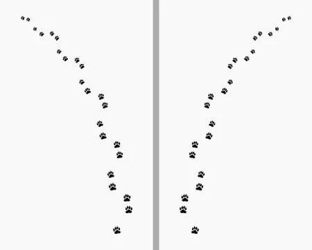 Footprints of  dog Stock Illustration
