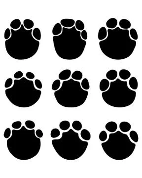 Footprints of elephants Stock Illustration