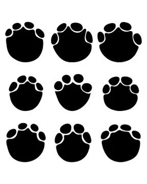 Footprints of elephants Stock Illustration