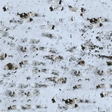Footprints In Fresh Snow Texture Overhead View Stock Photos