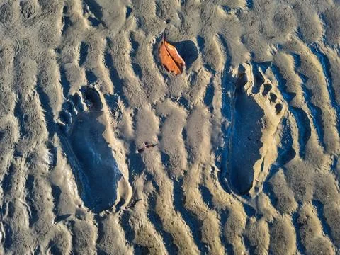 Footprints of human Stock Photos