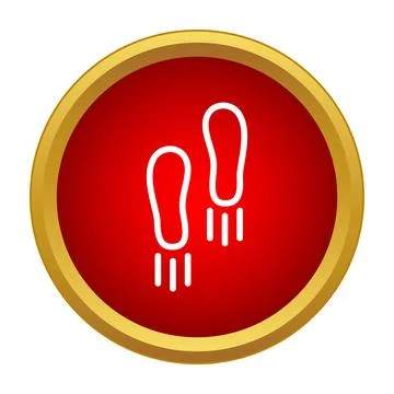 Footprints icon representing fast movement or acceleration Stock Illustration