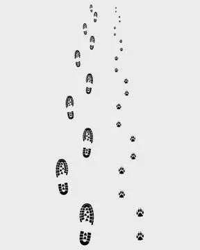 Footprints Stock Illustration