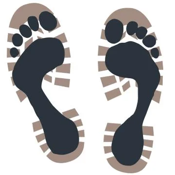 Footprints 库存插图