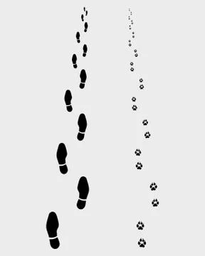 Footprints Illustrazione stock