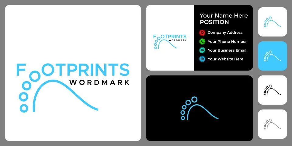 FOOTPRINTS LOGO Illustrazione stock