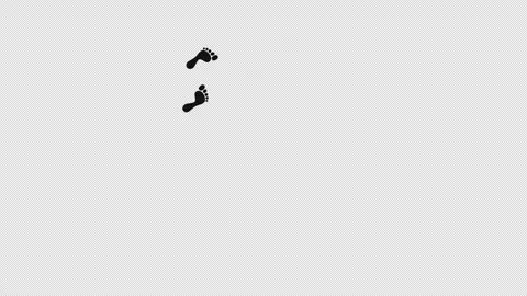 Footprints moving in circle. Stock Footage 258442352