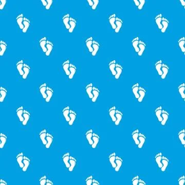 Footprints pattern vector seamless blue Ilustración de archivo