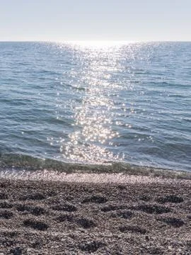 Footprints in the sand on the beach Stock Photos
