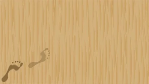 Footprints sand Stock Footage 198190370