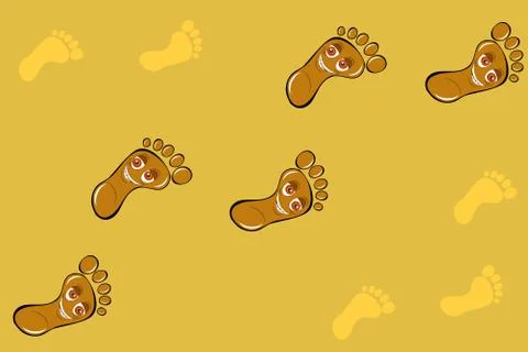 Footprints in the Sand Stock-Illustration