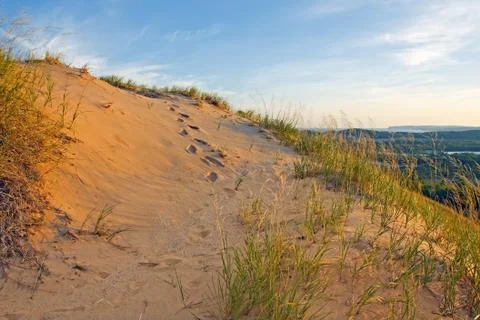Footprints in the sand Stock Photos