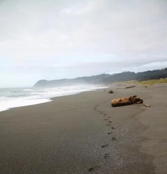 Footprints in the Sand Stock Photos
