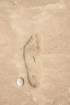 Footprints in the sand Stock Photos